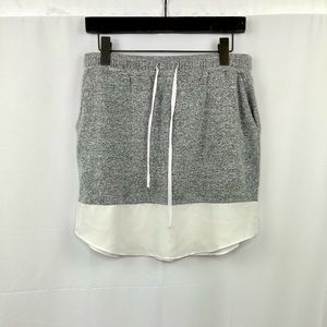 Grey cotton mini skirt